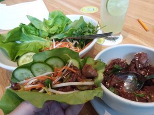 Jackfruit lettuce wraps on summer 2020 menu at True Food Kitchen in Naples