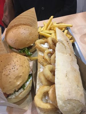 We had forgotten how big the portions were! at Khambú Quart in Valencia