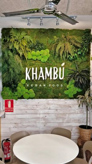 Feature wall at Khambú Quart in Valencia