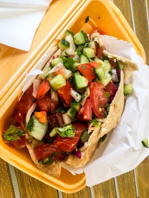 Falafel & Pitta (vegan extras only) at Falafel King in Cheltenham