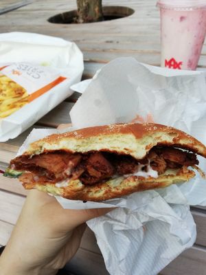 Vegan beef burger at MAX - Hamngatan in Stockholm