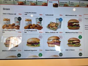 Computer menu screen  at MAX - Hamngatan in Stockholm