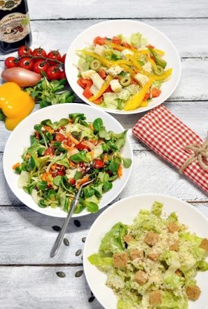 Salads at Lifehouse Bistro in Prague