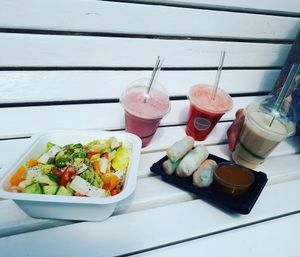 outside breakfast at Lifehouse Bistro in Prague