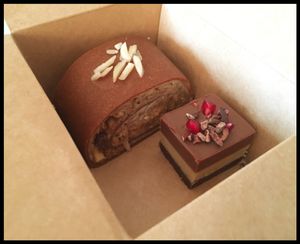 Apple strudel and cashew cream dessert  at Lifehouse Bistro in Prague