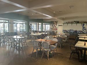 Downstairss  at Flower Child in Del Mar