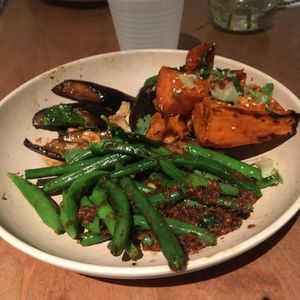 vegan sides as a meal at Flower Child in Del Mar