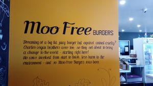 Philosophy of where the idea came from. at MooFree Burgers  in Maroochydore