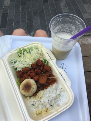 Selection of vegan meals and smoothies/juices. Seats available outside. at Mini Mini Street Food in Pula