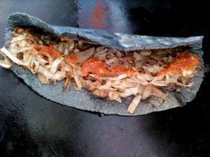 quesadillas  at La Garnacha Vegetariana in Mexico City