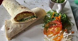 Falafel wrap at Topoly at Topoly in Havana
