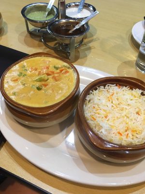 Veggie Koorma... so good! (vegan) at Spice Club Indian Grill in Fort Myers