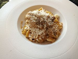 vegan carbonara at Piadina Genuina in East London