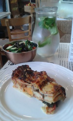 lasagna at Piadina Genuina in East London