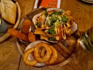 crispy mix (mozzarella sticks are not vegan and ask for nachos vegan)  at Restaurant Danas  in Maastricht