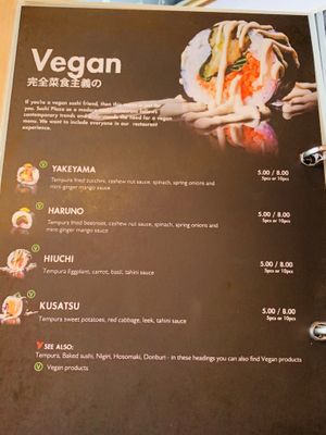 menu at Sushi Plaza in Tallinn