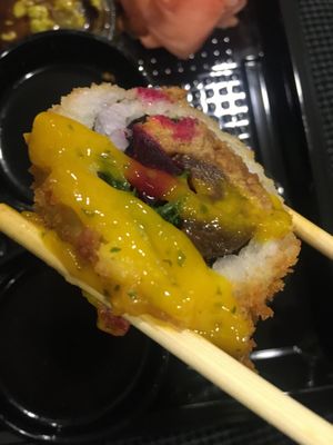 Vegan tempura vol II (so tasty and crispy!!) at Sushi Plaza in Tallinn