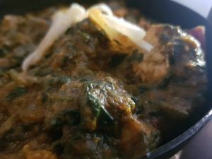 Paalak panir with tofu. Yum yum! at Masala Masala - Odengatan in Stockholm