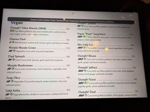 Vegan menu 1  at Masala Masala - Odengatan in Stockholm