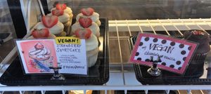 Cupcake signs at Molly's Cupcakes in Des Moines