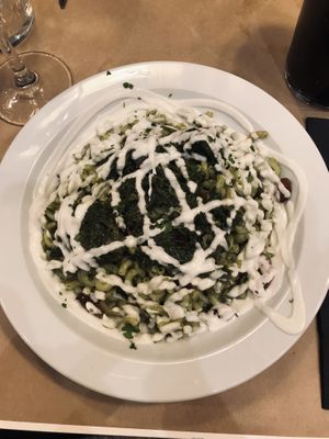 Fideuá de espinacas  at Black Salad in Vitoria Gasteiz