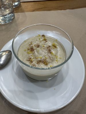 Banana cream with citrus aroma 😋  at Black Salad in Vitoria Gasteiz