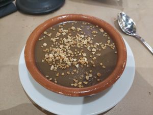 Menu of the day / Dessert / Coffee creme caramel at Black Salad in Vitoria Gasteiz