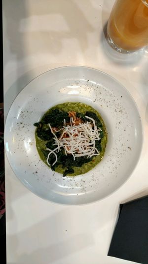 amazing spinach risotto at Black Salad in Vitoria Gasteiz