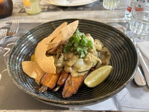 The carrot and chickpea curry.  at Ristobar Cinecitta in Tilburg