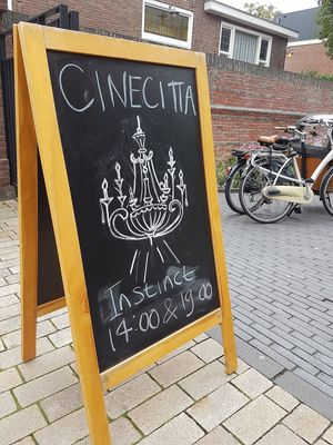 on pavement at Ristobar Cinecitta in Tilburg