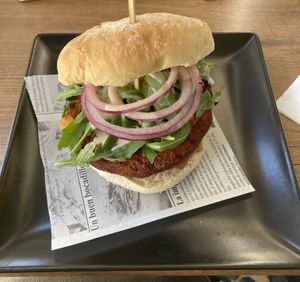 Ciabatta bun (pumpkin burger) at Gourmet Burger Room in Marbella