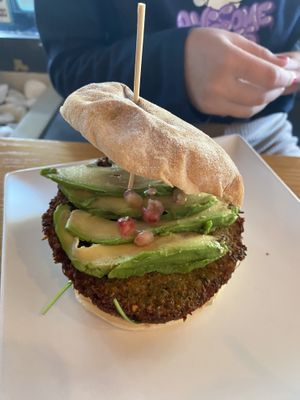 Falafel burger.  at Gourmet Burger Room in Marbella