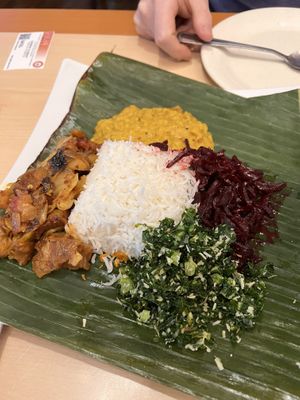 Rice & Curry with Dal, Kale, Beets  at SpicyZest in Farmers Branch