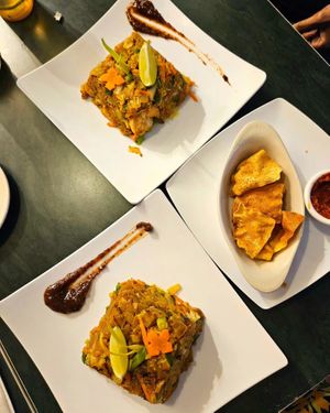 Kottu, fresh chips with dip. at SpicyZest in Farmers Branch