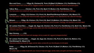 Menu 1 at SpicyZest in Farmers Branch