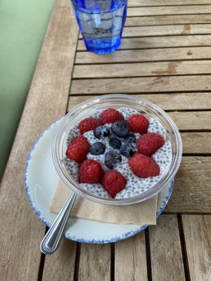 Chiapudding with berries 🫐  at Celicioso in Marbella