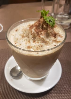 Ice coffee with chocolate and mint at The Veg - Organic Vego and Tea in Hanoi