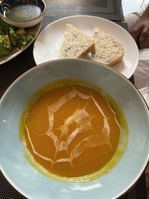 Pumpkin soup  at The Veg - Organic Vego and Tea in Hanoi