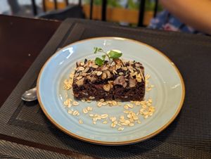 Vegan chocolate cake at The Veg - Organic Vego and Tea in Hanoi