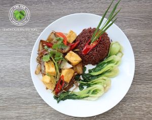 Braised lemongrass tofu at The Veg - Organic Vego and Tea in Hanoi