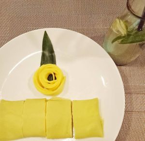 French mango crepe at The Veg - Organic Vego and Tea in Hanoi