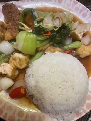 Tofu dish incredible  at The Veg - Organic Vego and Tea in Hanoi