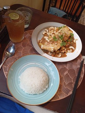 Mapo tofu (a bit confusing because it's not spicy but still good) at The Veg - Organic Vego and Tea in Hanoi