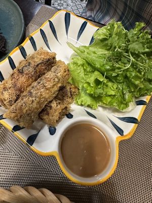 Crispy rolls  at The Veg - Organic Vego and Tea in Hanoi