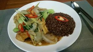 lemongrass tofu  at The Veg - Organic Vego and Tea in Hanoi