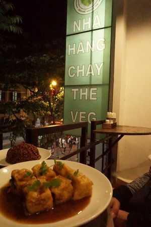 Upstairs sitting at The Veg - Organic Vego and Tea in Hanoi