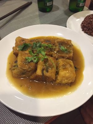 Spicy tofu at The Veg - Organic Vego and Tea in Hanoi