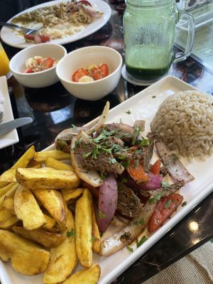 Vegan lomo salteado  at AMMA PERU in Miraflores