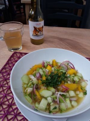 ceviche de manguo at Flora in Quito