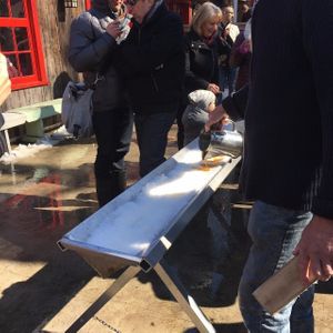Tire d'érable sur la neige at Cabane a Sucre Handfield in Saint-marc-sur-richelieu